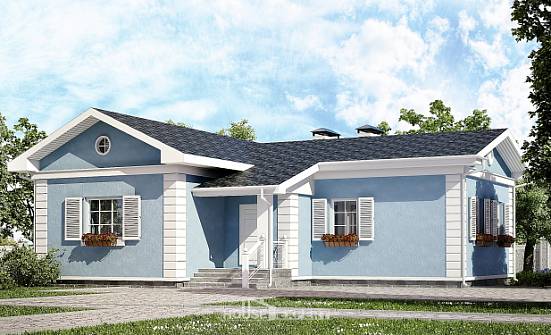 090-004-П Проект одноэтажного дома, бюджетный коттедж из керамзитобетонных блоков Липецк | Проекты домов от House Expert