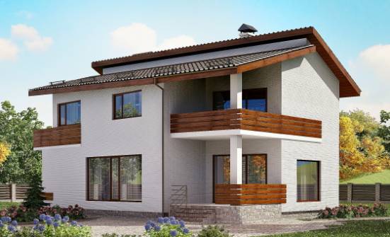 180-009-П Проект двухэтажного дома с мансардой, средний домик из кирпича Елец | Проекты домов от House Expert