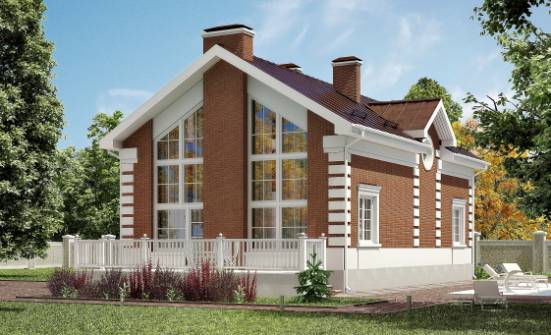 160-009-П Проект двухэтажного дома мансардой, простой дом из керамзитобетонных блоков Липецк | Проекты домов от House Expert