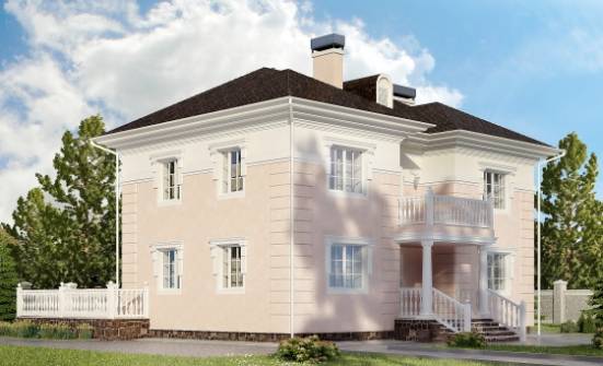 155-005-Л Проект двухэтажного дома, скромный коттедж из твинблока Липецк | Проекты домов от House Expert