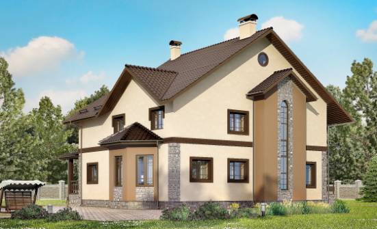 265-003-Л Проект двухэтажного дома, современный дом из теплоблока Липецк | Проекты домов от House Expert