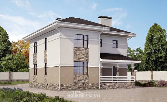 150-014-П Проект двухэтажного дома, компактный коттедж из арболита Елец | Проекты домов от House Expert