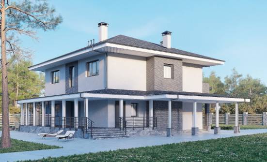 250-004-Л Проект двухэтажного дома, современный дом из газосиликатных блоков Липецк | Проекты домов от House Expert