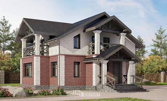 160-014-Л Проект двухэтажного дома, бюджетный коттедж из газобетона Елец | Проекты домов от House Expert