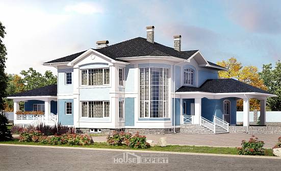 620-001-П Проект трехэтажного дома, гараж, классический домик из поризованных блоков Елец | Проекты домов от House Expert