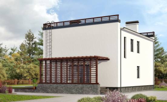 215-002-П Проект двухэтажного дома, простой коттедж из газосиликатных блоков Липецк | Проекты домов от House Expert