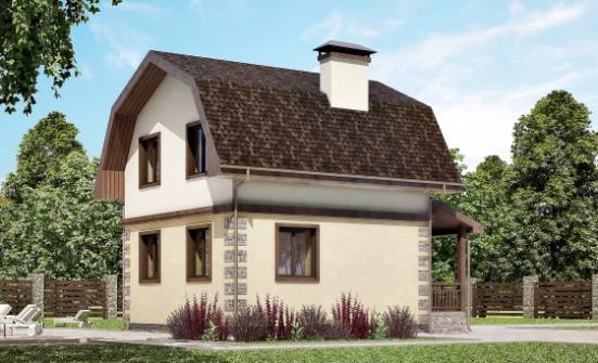 070-004-П Проект двухэтажного дома мансардой, современный коттедж из теплоблока Липецк | Проекты домов от House Expert