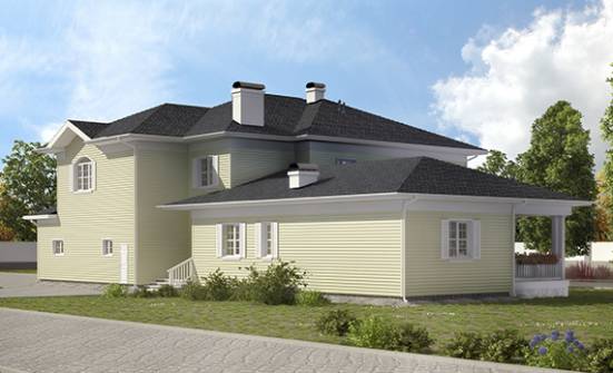 410-002-Л Проект двухэтажного дома и гаражом, современный домик из газобетона Липецк | Проекты домов от House Expert