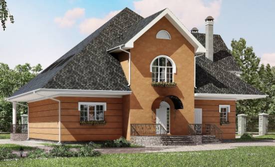 310-001-П Проект двухэтажного дома мансардный этаж, уютный загородный дом из поризованных блоков Елец | Проекты домов от House Expert