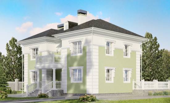 155-005-П Проект двухэтажного дома, классический загородный дом из бризолита Елец | Проекты домов от House Expert