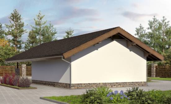 060-005-Л Проект гаража из кирпича Липецк | Проекты одноэтажных домов от House Expert