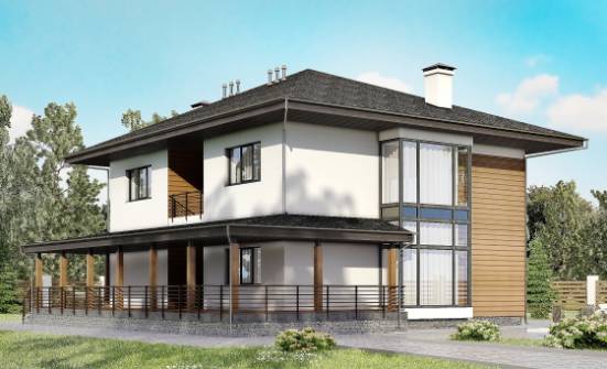 245-001-П Проект двухэтажного дома, просторный домик из твинблока Елец | Проекты домов от House Expert