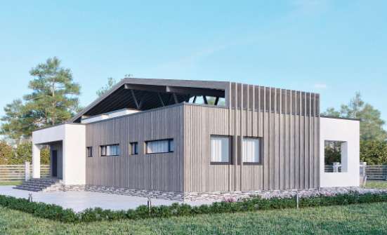 170-011-Л Проект одноэтажного дома, современный коттедж из кирпича Липецк | Проекты домов от House Expert