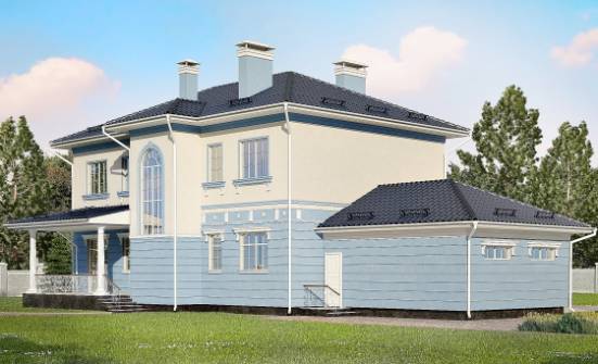 285-003-Л Проект двухэтажного дома и гаражом, классический загородный дом из кирпича Елец | Проекты домов от House Expert