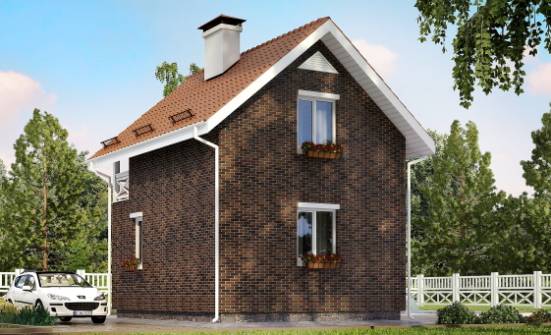 045-001-Л Проект двухэтажного дома с мансардным этажом, бюджетный дом из газосиликатных блоков Липецк | Проекты домов от House Expert