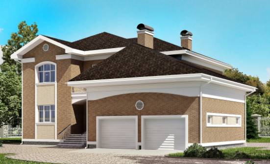 335-002-П Проект двухэтажного дома, гараж, классический дом из кирпича Липецк | Проекты домов от House Expert