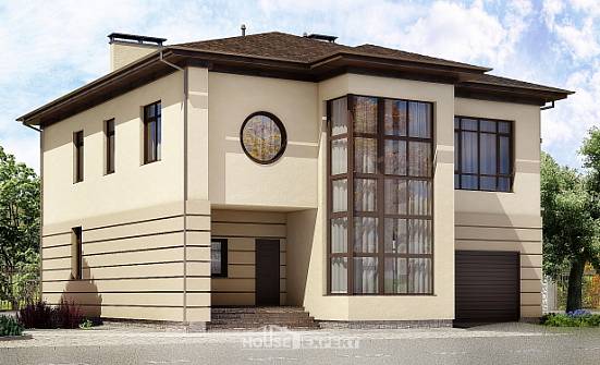 300-006-П Проект двухэтажного дома, гараж, красивый загородный дом из кирпича Елец | Проекты домов от House Expert