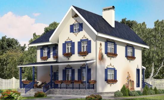 180-003-П Проект двухэтажного дома, небольшой домик из кирпича Елец | Проекты домов от House Expert