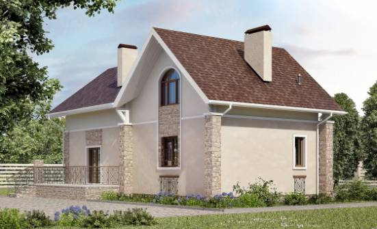 150-012-Л Проект двухэтажного дома с мансардой, красивый домик из пеноблока Липецк | Проекты домов от House Expert