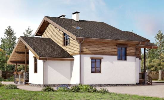 210-006-П Проект двухэтажного дома с мансардным этажом, просторный домик из кирпича Липецк | Проекты домов от House Expert