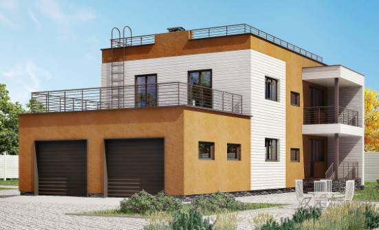 180-012-П Проект двухэтажного дома, гараж, красивый коттедж из кирпича Елец | Проекты домов от House Expert