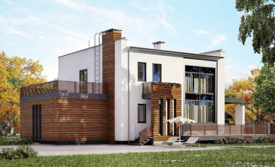 220-003-П Проект двухэтажного дома, гараж, уютный коттедж из газосиликатных блоков Липецк | Проекты домов от House Expert