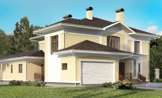 375-002-Л Проект двухэтажного дома, гараж, уютный загородный дом из кирпича Липецк | Проекты домов от House Expert