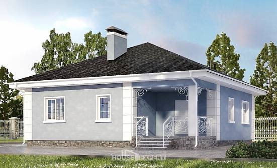 100-001-П Проект одноэтажного дома, компактный домик из газобетона Липецк | Проекты домов от House Expert