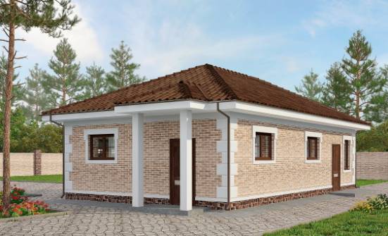 070-005-П Проект гаража из кирпича Елец | Проекты одноэтажных домов от House Expert