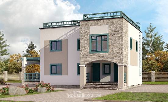 150-010-П Проект двухэтажного дома, небольшой домик из кирпича Елец | Проекты домов от House Expert