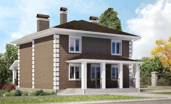 185-002-П Проект двухэтажного дома, бюджетный дом из газобетона Липецк | Проекты домов от House Expert
