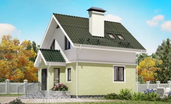 070-001-П Проект двухэтажного дома мансардный этаж, компактный дом из теплоблока Липецк | Проекты домов от House Expert
