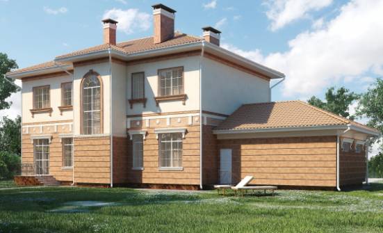 285-001-Л Проект двухэтажного дома и гаражом, современный домик из кирпича Елец | Проекты домов от House Expert