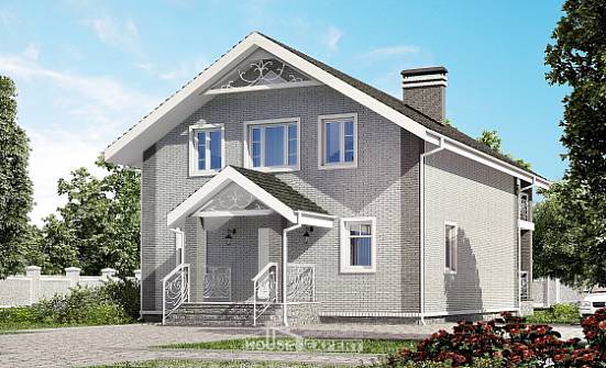 150-007-П Проект двухэтажного дома мансардный этаж, экономичный дом из пеноблока Елец | Проекты домов от House Expert