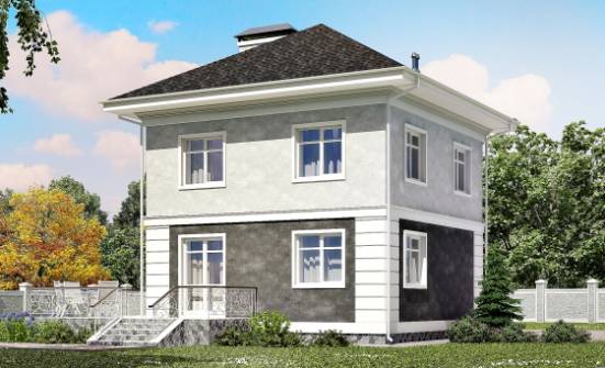 090-003-П Проект двухэтажного дома, небольшой коттедж из бризолита Елец | Проекты домов от House Expert