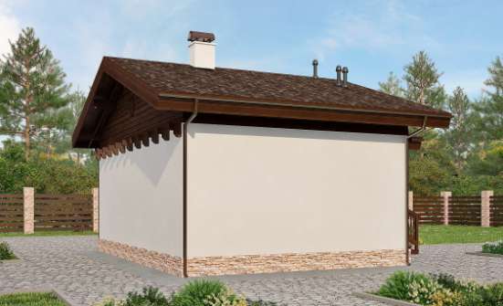 040-003-П Проект бани из арболита Липецк | Проекты одноэтажных домов от House Expert