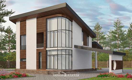 230-001-П Проект двухэтажного дома мансардой, классический коттедж из кирпича Липецк | Проекты домов от House Expert