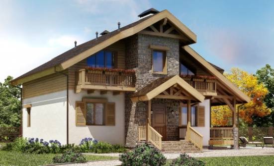 150-004-П Проект двухэтажного дома мансардой, простой дом из газосиликатных блоков Елец | Проекты домов от House Expert