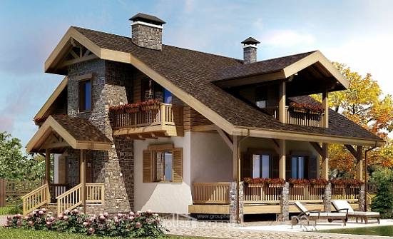 150-004-П Проект двухэтажного дома мансардой, простой дом из газосиликатных блоков Елец | Проекты домов от House Expert