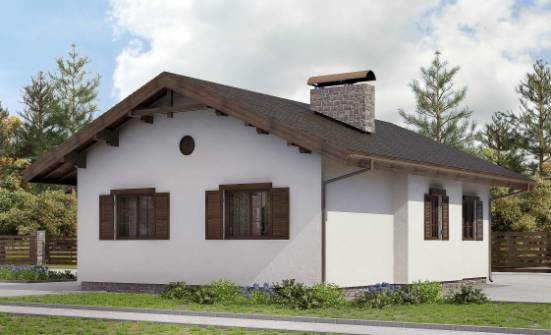 090-002-П Проект одноэтажного дома, уютный загородный дом из кирпича Елец | Проекты домов от House Expert