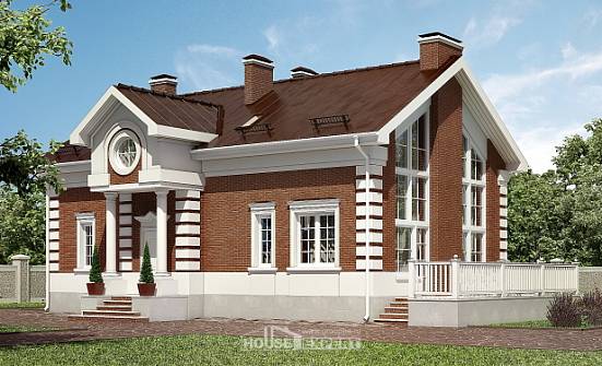 160-009-П Проект двухэтажного дома мансардой, простой дом из керамзитобетонных блоков Липецк | Проекты домов от House Expert