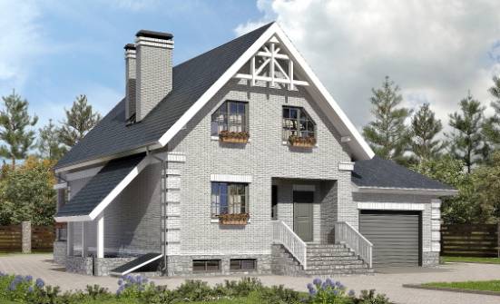 200-009-П Проект трехэтажного дома с мансардой и гаражом, просторный загородный дом из бризолита Елец | Проекты домов от House Expert