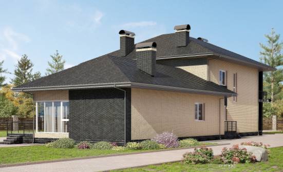 305-003-Л Проект двухэтажного дома, классический загородный дом из теплоблока Елец | Проекты домов от House Expert