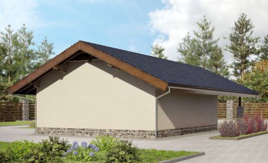 060-005-П Проект гаража из кирпича Липецк | Проекты одноэтажных домов от House Expert
