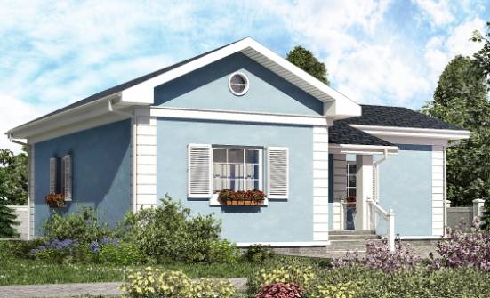 090-004-П Проект одноэтажного дома, бюджетный коттедж из керамзитобетонных блоков Липецк | Проекты домов от House Expert