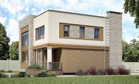185-001-П Проект двухэтажного дома, просторный домик из поризованных блоков Липецк | Проекты домов от House Expert