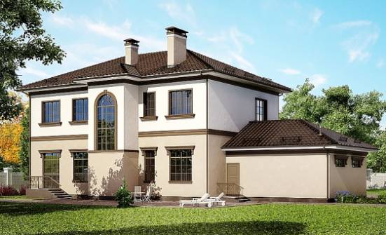 290-004-Л Проект двухэтажного дома и гаражом, огромный загородный дом из кирпича Липецк | Проекты домов от House Expert