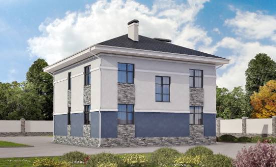150-014-Л Проект двухэтажного дома, бюджетный загородный дом из бризолита Липецк | Проекты домов от House Expert
