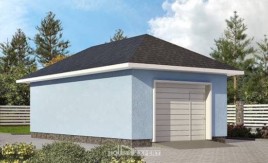 040-001-Л Проект гаража из теплоблока Елец | Проекты домов от House Expert