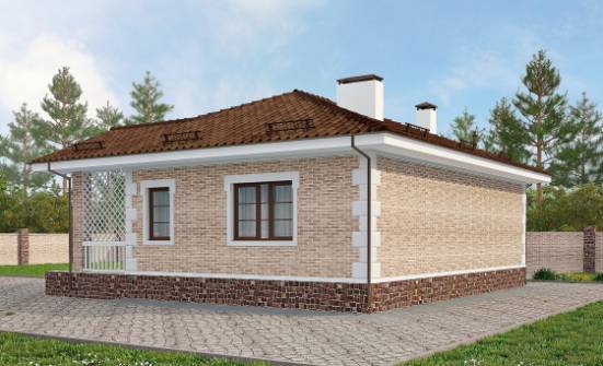 065-002-П Проект бани из кирпича Липецк | Проекты одноэтажных домов от House Expert